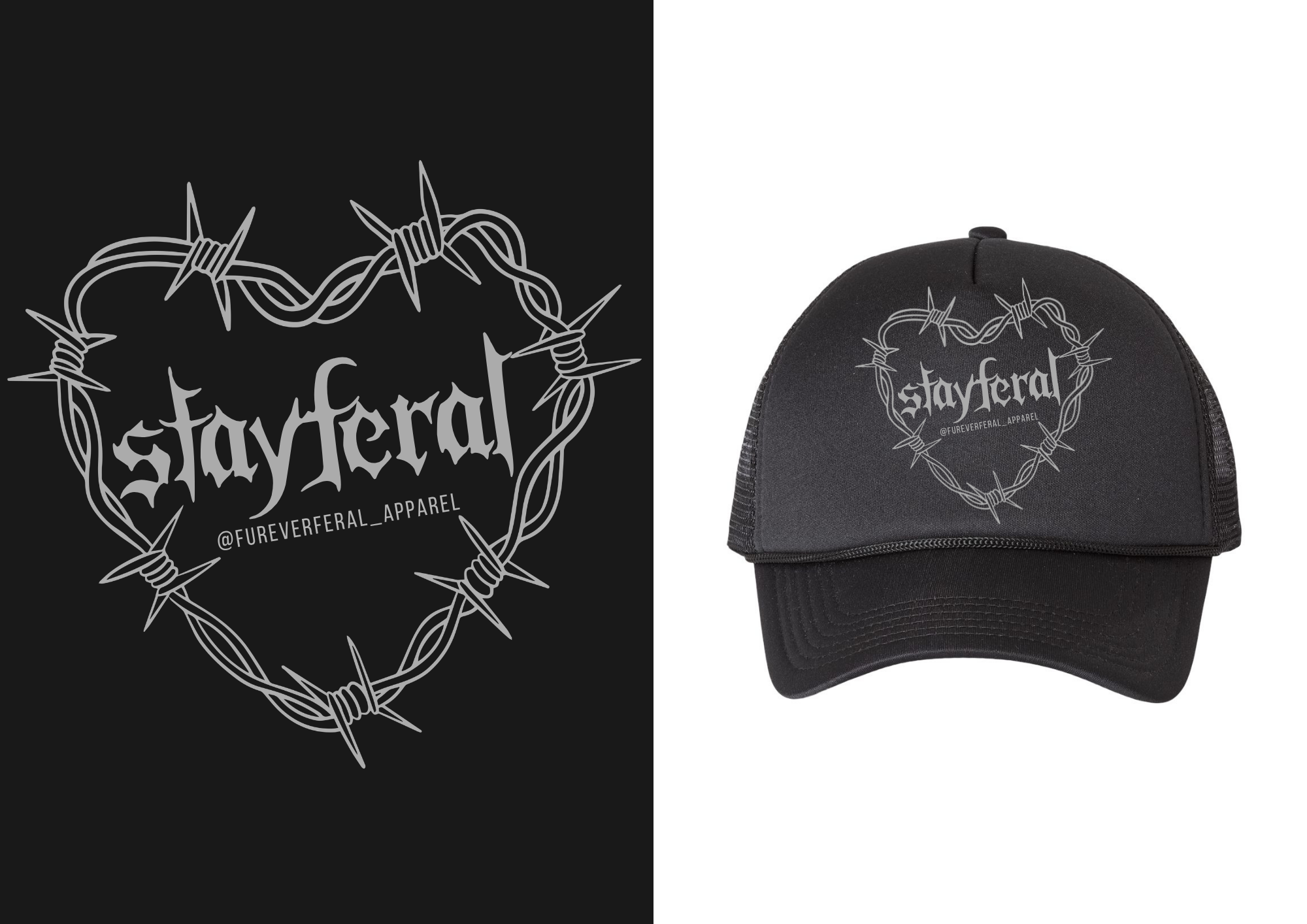 Stay Feral Heart Truck Hat
