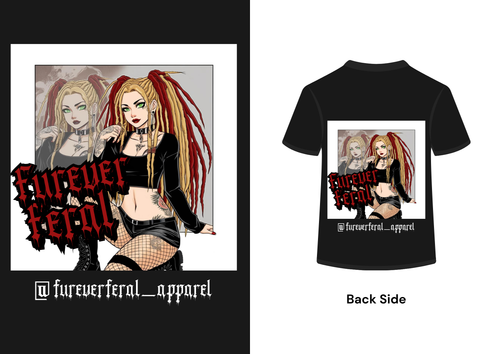 Anime Polaroid Unisex Tee Black